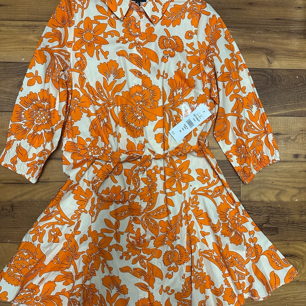 MSK 100% Cotton Women’s Shirt Dress